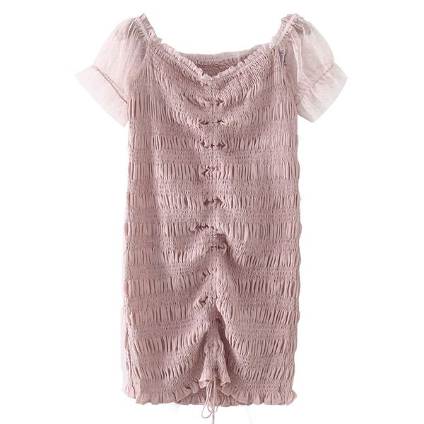 

dress women 2020 new summer elegant women's dress women's skinny stretch pleated chiffon breathable street, Black;gray