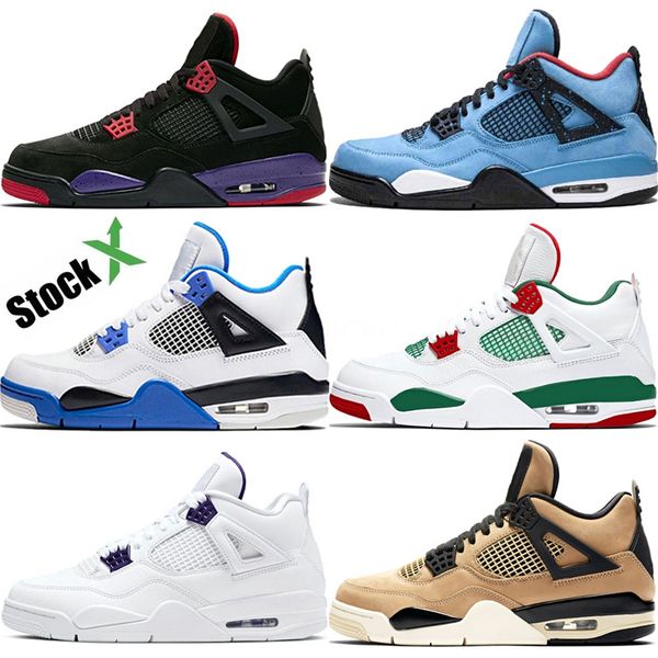 

new 4 4s men basketball shoes motosports blue oreo eminem white cement pure money toro bravo bred alternate 89 sport sneakers designer