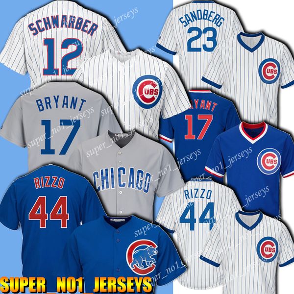 

chicago jersey 44 anthony rizzo jerseys 17 kris bryant 12 kyle schwarber 9 javier baez 23 ryne sandberg baseball jersey clearance, Blue;black