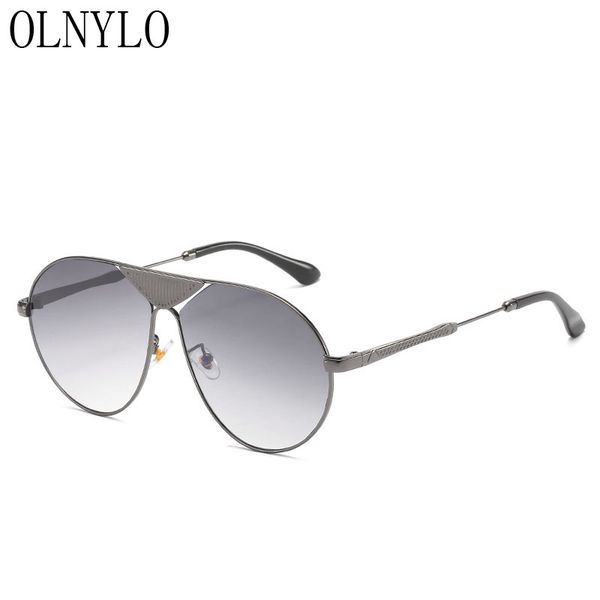 

new men's sunglasses pilot summer style men brand designer gradient lens goggle sun glasses male female uv400, White;black