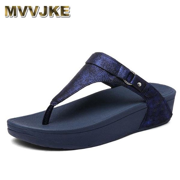 

mvvjke summer new slope women's sandals thick bottom casual female flip flops simple flat beach shoe chaussons zapatillas, Black