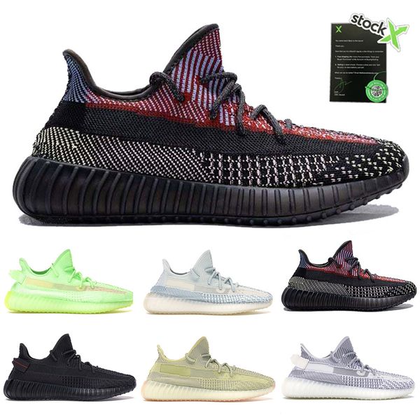 

pk version shoes mens running sneakers women designer shoe yecheil yeezreel black reflective white des chaussures scarpe zapatos kanye sport, White;red