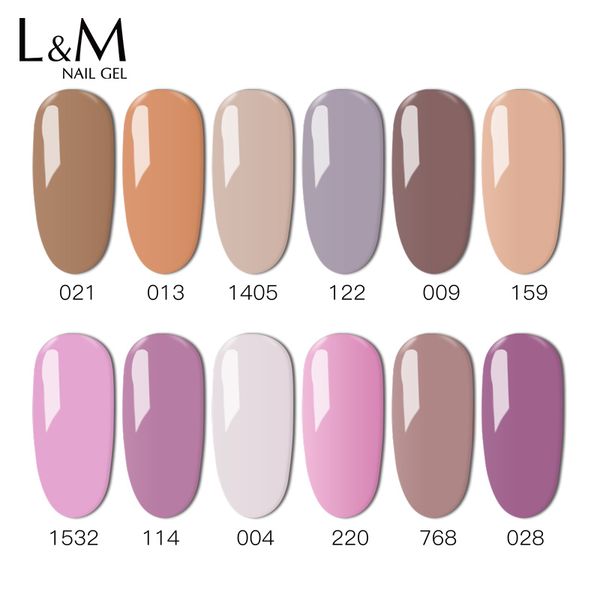 

ibdgel 12pcs/set nail gel polish uv soak off led gel polish nude color series art nails last more than a month, Red;pink