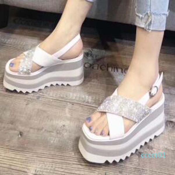 

designer luxury classic casual brand flip flop platform leather trainer womens high heels navy snake skin sneakers sandals ct01, Black