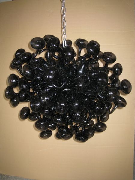 

vintage black hand blown glass chandelier light ac 110v led bulbs modern art deco italy designed murano glass chandelier for kitchen decor