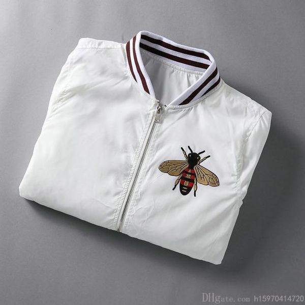 

2019 fashion latest mens designer jackets spring and autumn embroidery luxury thin zipper jacket plus size m-3xl, Black;brown