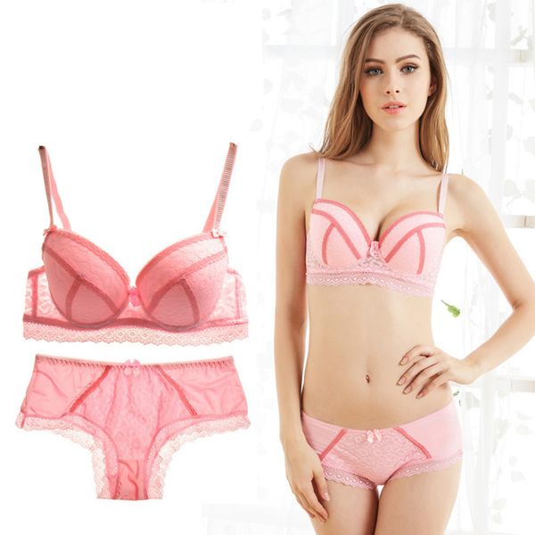 

women floral lace push up bra and panties set bras underwear set lingerie corset female bustier sujetador 5, Red;black