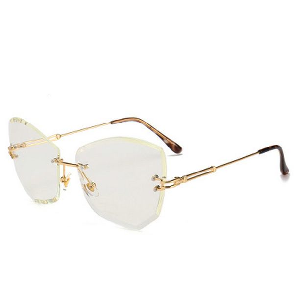 

street shooting wild glasses kachawoo clear lens rimless glasses frame men big size metal optical eyewear frames women gold silver yuts7 dqr