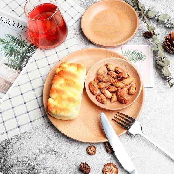 

snack plate wooden tray home decorative tableware dessert service tray storage snack nut fruit bread candy serving