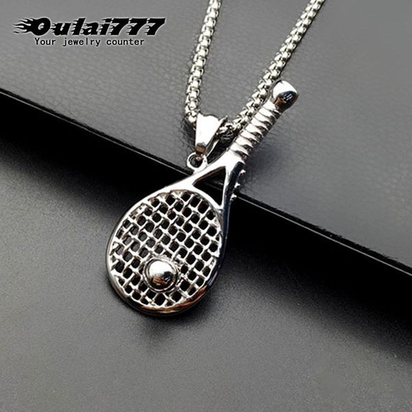 

oulai777 мужчин ожерелье подвесков подвески из нержавеющей стали ювелирных изделий спортивного стиля дружбы серьги серебряных мужских цепей, Silver