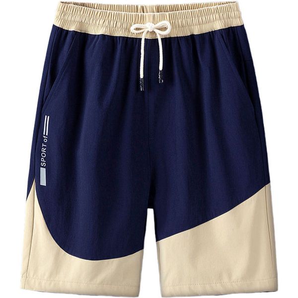 

swicci mens us summer casual shorts cotton fashion man shorts beach color-matching wild drawstring elastic short men male, White;black