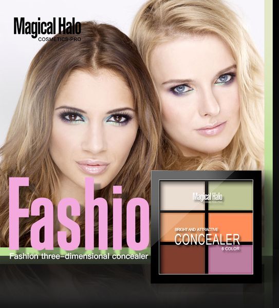 

6 color face concealer lasting concealer cover black eye pox print freckles