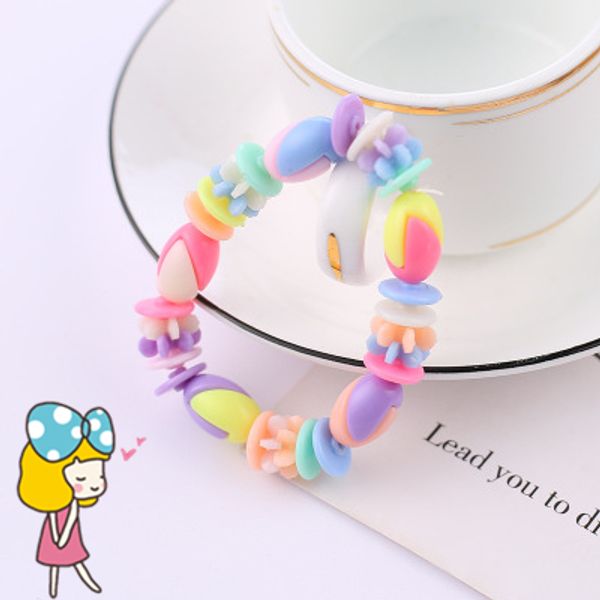 

happy kiss creative acrylic bracelet can be customized spring simple children more colorful bracelets, Black