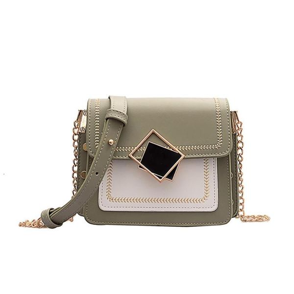 

women small square flap bag geometric decoration chain messenger bag