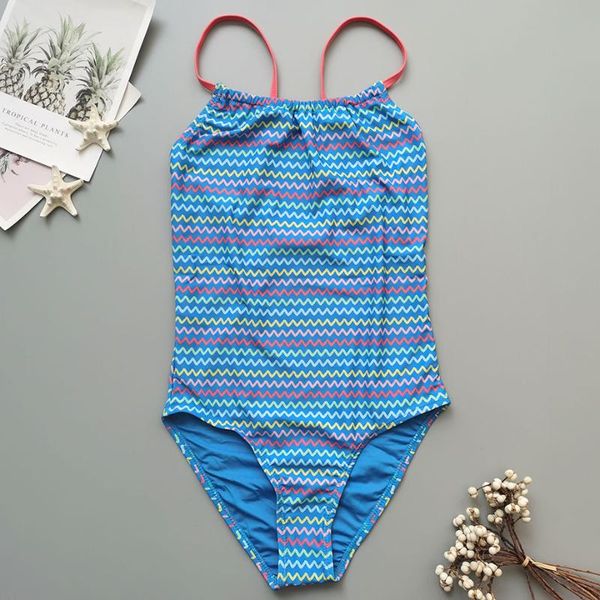 

7-14 years teenage girl swimsuit kids striped girl bathing suit vintage children's swimwear girls one piece swimsuit beachwear