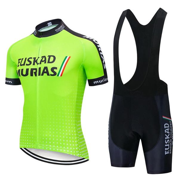 

euskad 2020 new cycling jersey short sleeve summer breathable bib shorts bicycle clothes quick dry roupa ciclismo maillot, Black;blue