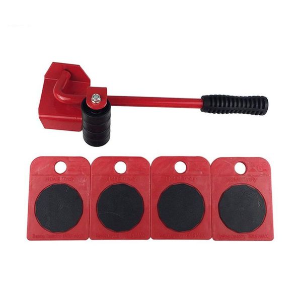 

5pcs furniture lifter easy moving sliders mover tool set transport shifter saving crowbar heavy furniture roller move tools