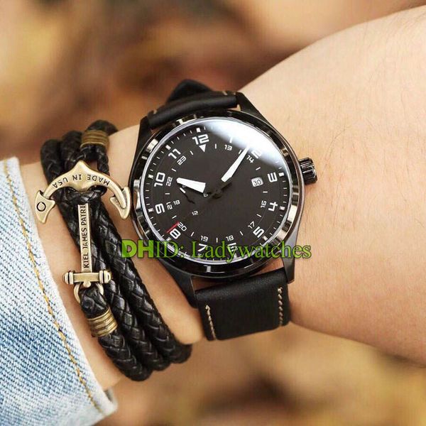 

sports mens designer watches army automatic watch man blue dial sappire montre de luxe 42mm steel case leather band mechanical wristwatches, Slivery;brown