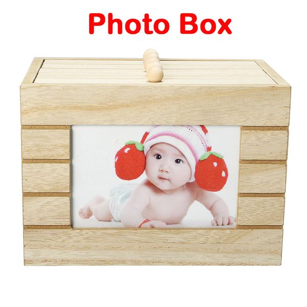 

6-дюймовый сувенирные фотографии хранения ретро вуд фото box case diy декоративные подарков 100pcs фотографии хранения багажа бесплатная дос