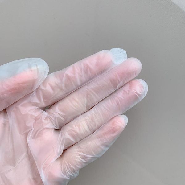 

tpfocus 100pcs/box disposable pvc gloves transparent thickened labor protection gloves