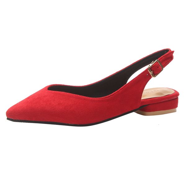 

fashion black womens sandals heels elegant pumps buckle flock dress women casual shoes pointed toe slingbacks lady spring shoes ly191129