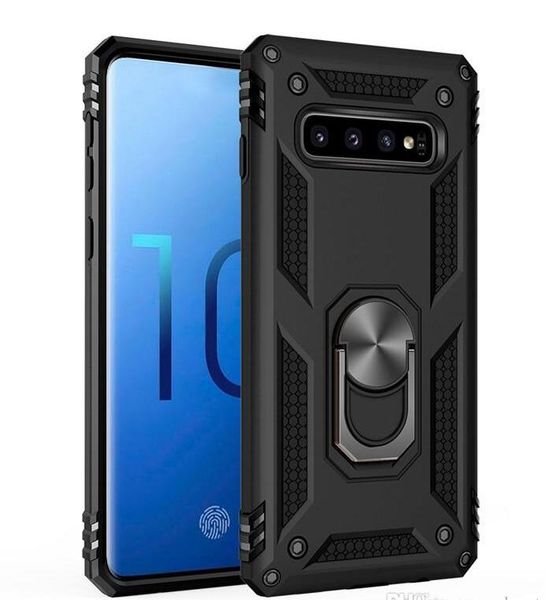 

гибридный доспех телефон дело kickstand ударопрочный силиконовый чехол bumper чехол для samsung s10 s10e s9 a7 m60 a70 a50 металла палец кол