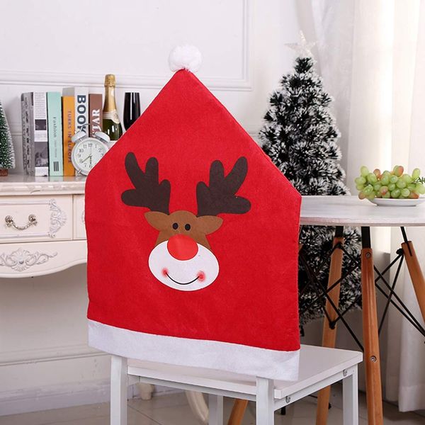 

christmas chair cover xmas dinner party slipcover 60x50cm anti-dirty removable chair cover for banquet wedding party l