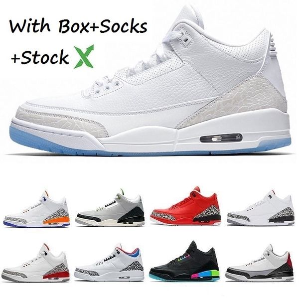 

stock x high quantity 3 red tinker black white cement pure retro designer basketball shoes men air quai 54 3s j3 sneakers 7-13