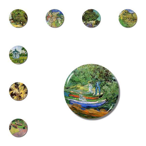 

lychee famous oil painting fridge magnet creative 3d refrigerator magnetic sticker home decoration travel souvenirs
