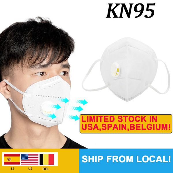 

ограниченный запас сша! kn95 складная клапанная пылезащитная маска n95 одноразовая маска pm2.5 безопасная дышащая защитная маска для лица и