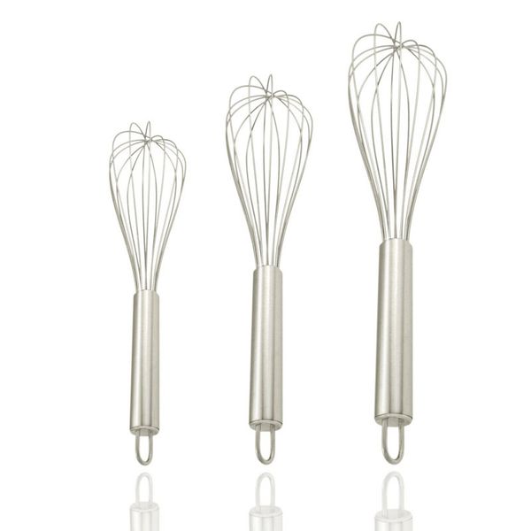 

(8/10/12 Inches) Stainless Steel Egg Beater Hand Whisk Mixer Kitchen Tools