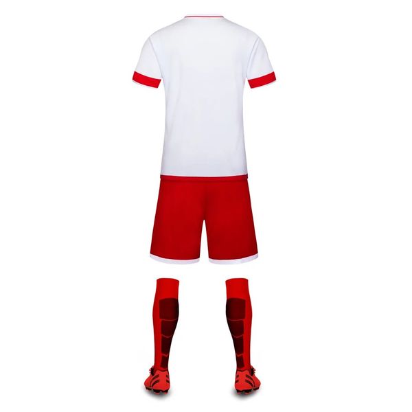 

wholesale customized men football uniforms mens kits sports clothes tracksuits discount boy football sets with shorts b16-017, Black;red