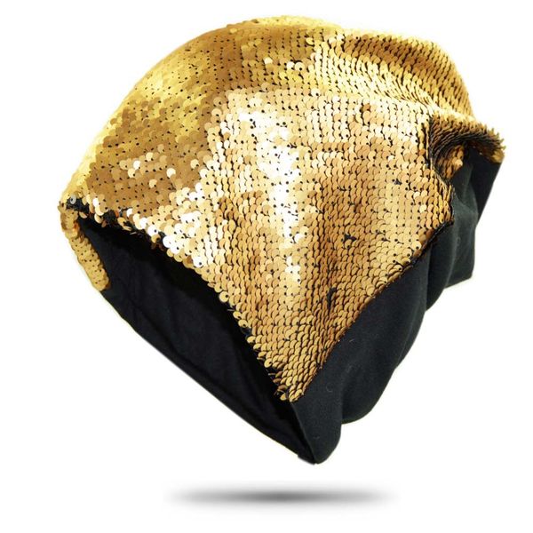 

autumn winter new sequins caps fashion wrap hats women's casual piles hats, Blue;gray