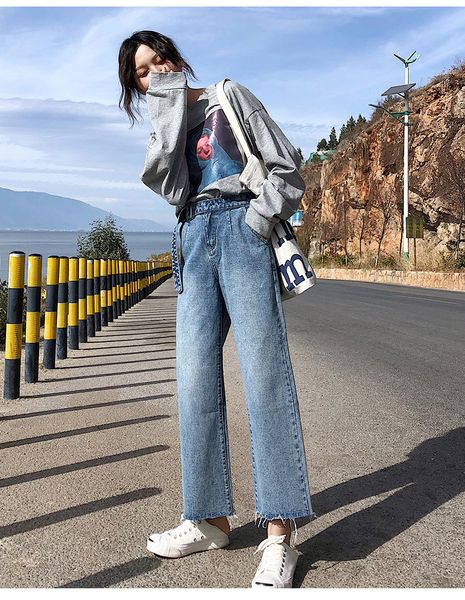 

голубое озеро tall талия прямые джинсы женский nine очки kz, Blue