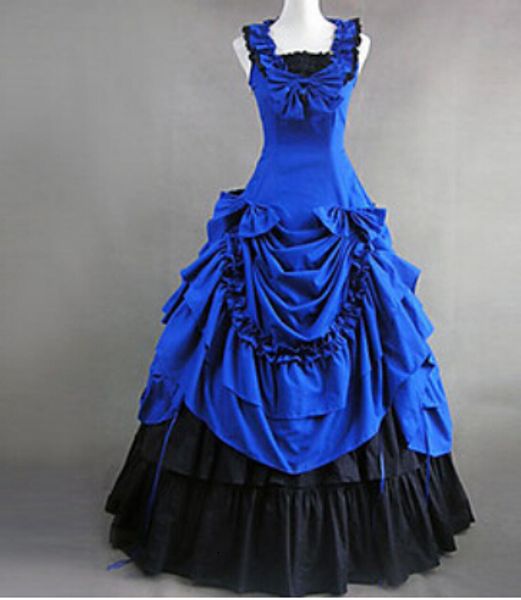 

большой персонализированные красивый викторианской платье хэллоуин женщин южного взрослых викторианский красный костюм gottlorita платье, Blue