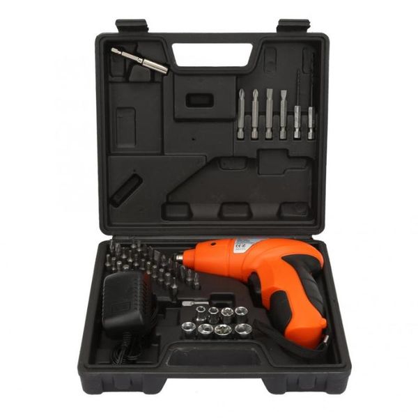 

46pcs 3.6v li-ion rechargeable cordless electric screwdriver tool kit 100-240v