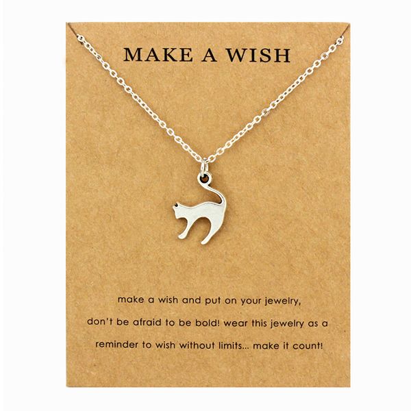 

footprints paw fox animal pendants necklaces dragonfly charm women men girls boy fashion jewelry lover's christmas gifts, Silver