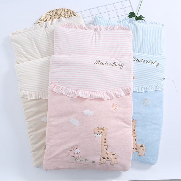 

baby cotton breathable sleeping bag baby cartoon pattern wrap multi-purpose hug in sleeping bag
