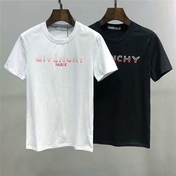 

2020ss spring and summer new high grade cotton printing short sleeve round neck panel t-shirt size: m--xl-xxl-xxxl color: black white k12