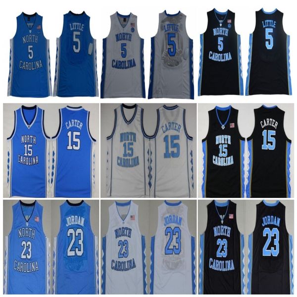 

NCAA North Carolina Tar Heels 5 Nassir Little 32 Luke Maye 15 Carter 23 Michael 44 Jackson College blue Basketball Jerseys Stitched Logos