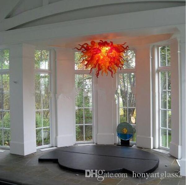 

italy designed custom made chandelier red colored hand blown glass lighting for home kitchen bed room decor