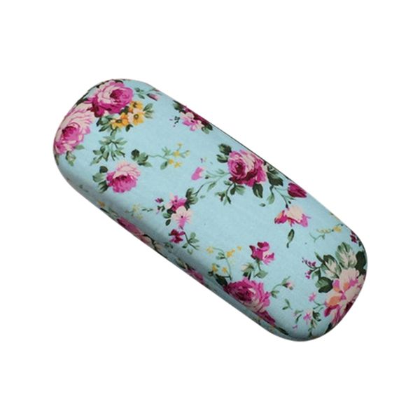 

new eyeglasses hard case for glasses women optical cases floral print eyewear spectacles box holder eye glass case, Silver