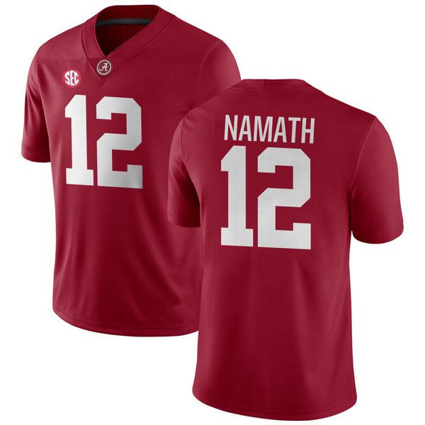 

$10 10 USD Sale College NCAA Alabama Crimson Tide Football Jersey 12 Joe Namath 30 Mack Wilson 34 Damien Harris 22 Najee Harris all stitched