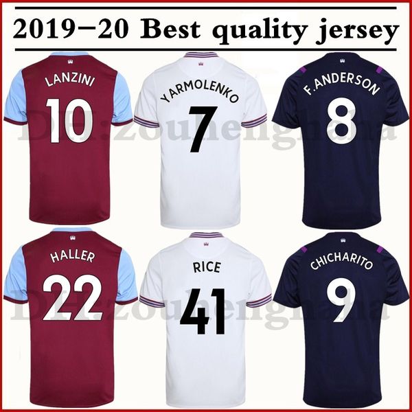 

2019 2020 we t haller occer jer ey lanzini ham 2019 2020 rice home united away third football hirt yarmolenko chicharito maillot de foot