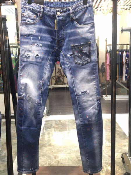 

мужчины проблемные разорвал узкие джинсы модельер мужские тонкий мотоцикл мото байкер причинно мужские джинсовые брюки хип-хоп 1228, Blue