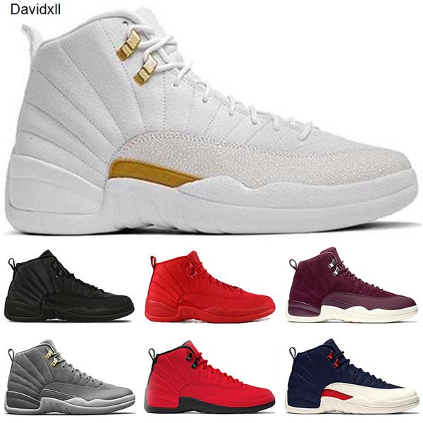 

оптовая мужские утепленные 12 12s баскетбол обувь мужчины gym red bulls мичиган темно-серый черный белый gamma синий тренер спорт кроссовки