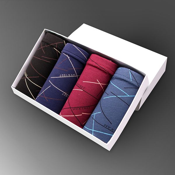 

4pcs men's underwear spell duoduo selling men's underwear selling boxers network boxers, Black;white
