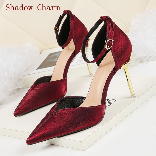 

2019 autumn new korean version of the pointed lady high heels black with thick with wild single shoes women shoes