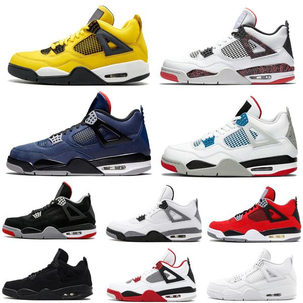 

новые 4s бред белый цемент iv что кактус джек прохладный серый мужчины баскетбол обувь 4 unc грибной синий женщины спорт дизайнерские тапки, White;red