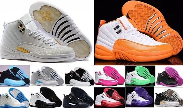 

wholesale 12 12s basketball shoes mens women taxi playoffs gamma blue grey sports shoes real sneakers 6-7-11-13